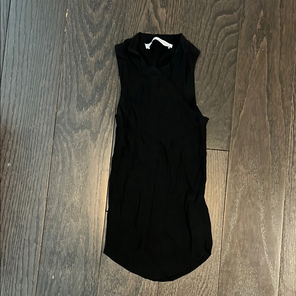 Zara Black Ribbed Tank Top